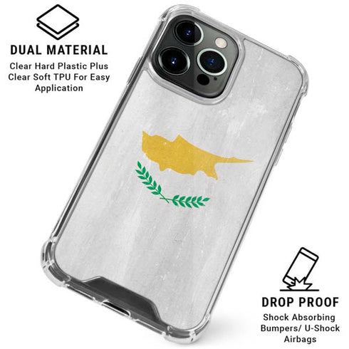 Cyprus Flag Distressed iPhone 16 Pro Clear Case